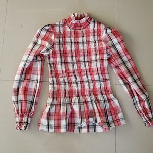 Zara plaid long sleeve shirt small